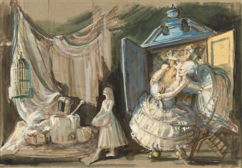 MICHAEL STENNETT (1946 - 2020) 6 costume designs and 1 set design for Cinderella.